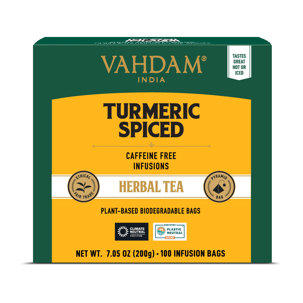 Turmeric Spiced Herbal Tea Tisane, 100 Count