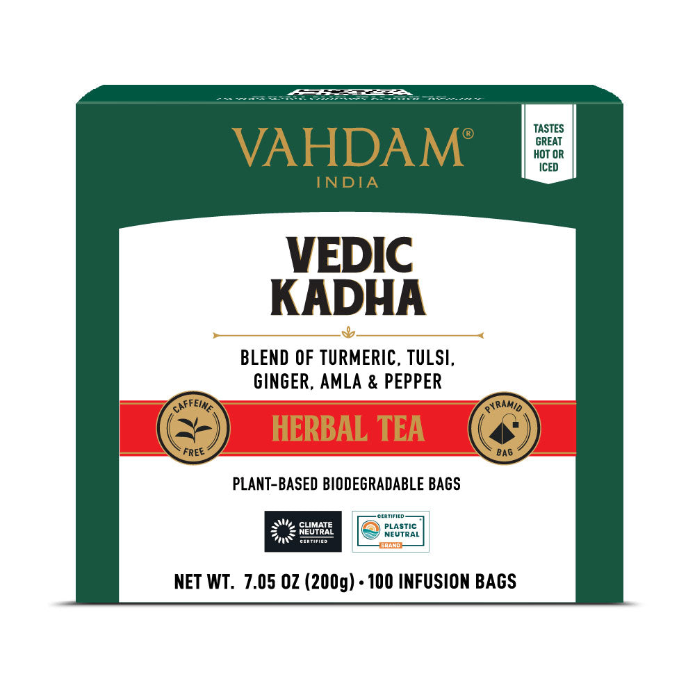 Vedic Kadha Herbal Tea Tisane, 100 Count