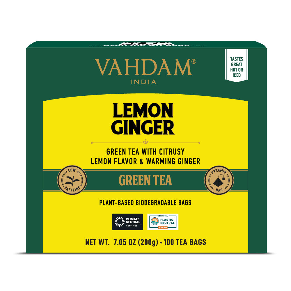 Lemon Ginger Green Tea, 100 Count