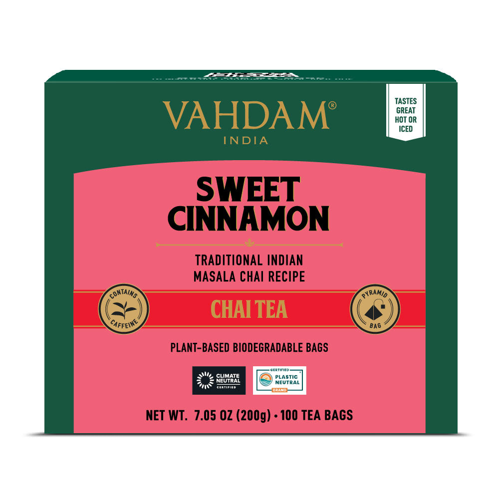 Sweet Cinnamon Masala Chai Tea, 100 Count