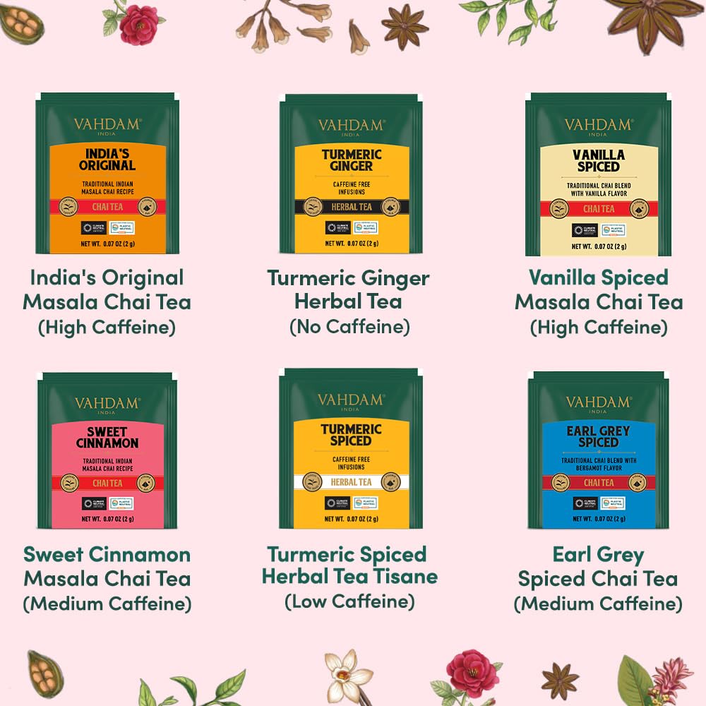 Chai Tea Assortment Gift Set, 6 Variants
