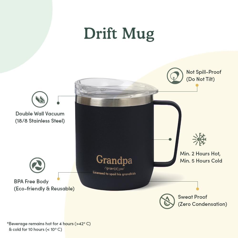 Drift Mug for Grandpa, Insulated, 10.1 Oz, 300ml