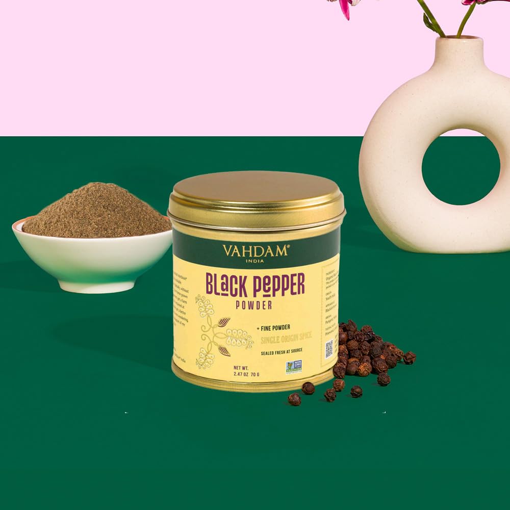 Black Pepper Powder, 2.47 Oz, 70g