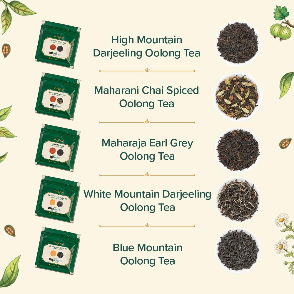 Oolong Tea Loose Leaf Sampler, 5 Teas