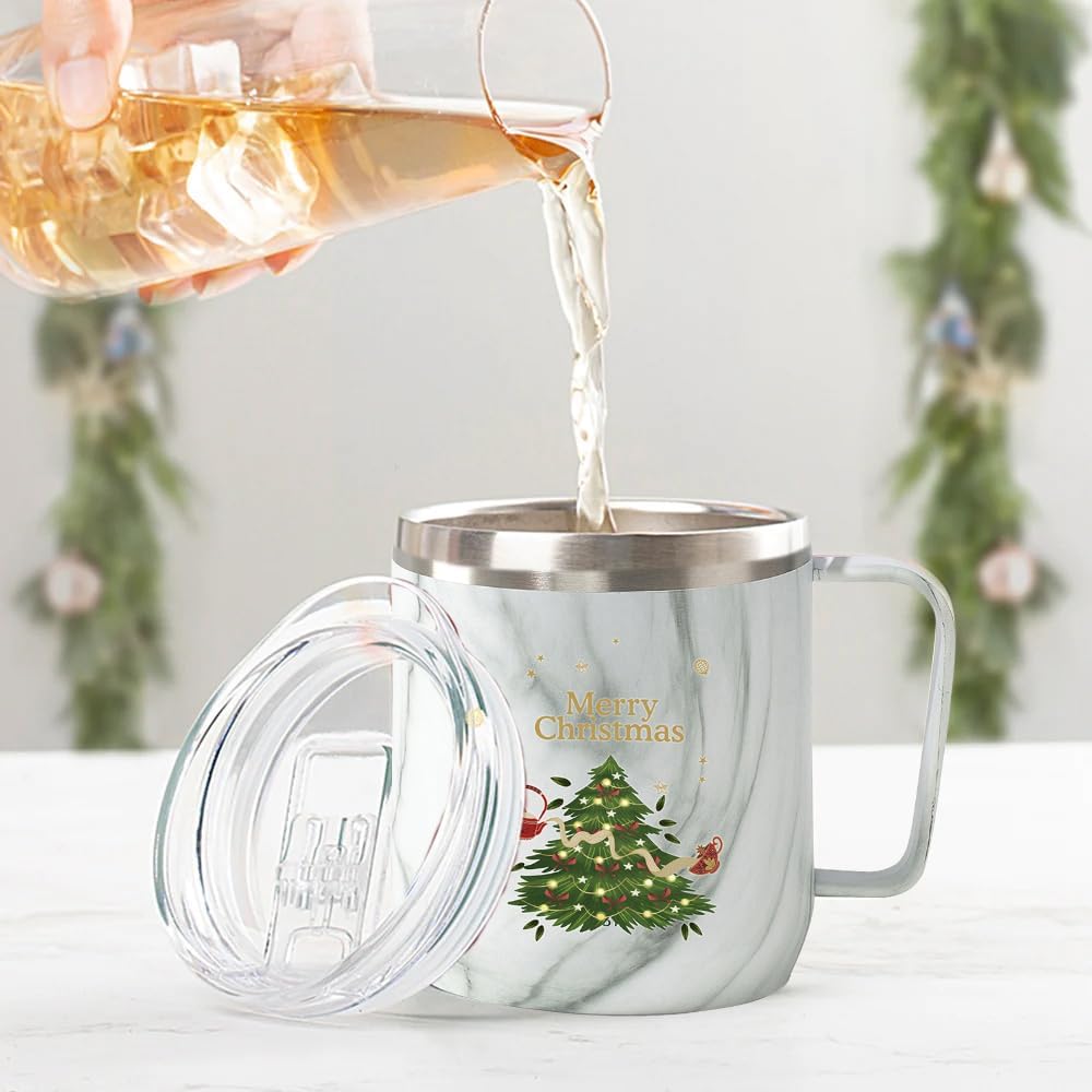 Christmas Mug, Insulated, 10.1 Oz, 300ml (White)