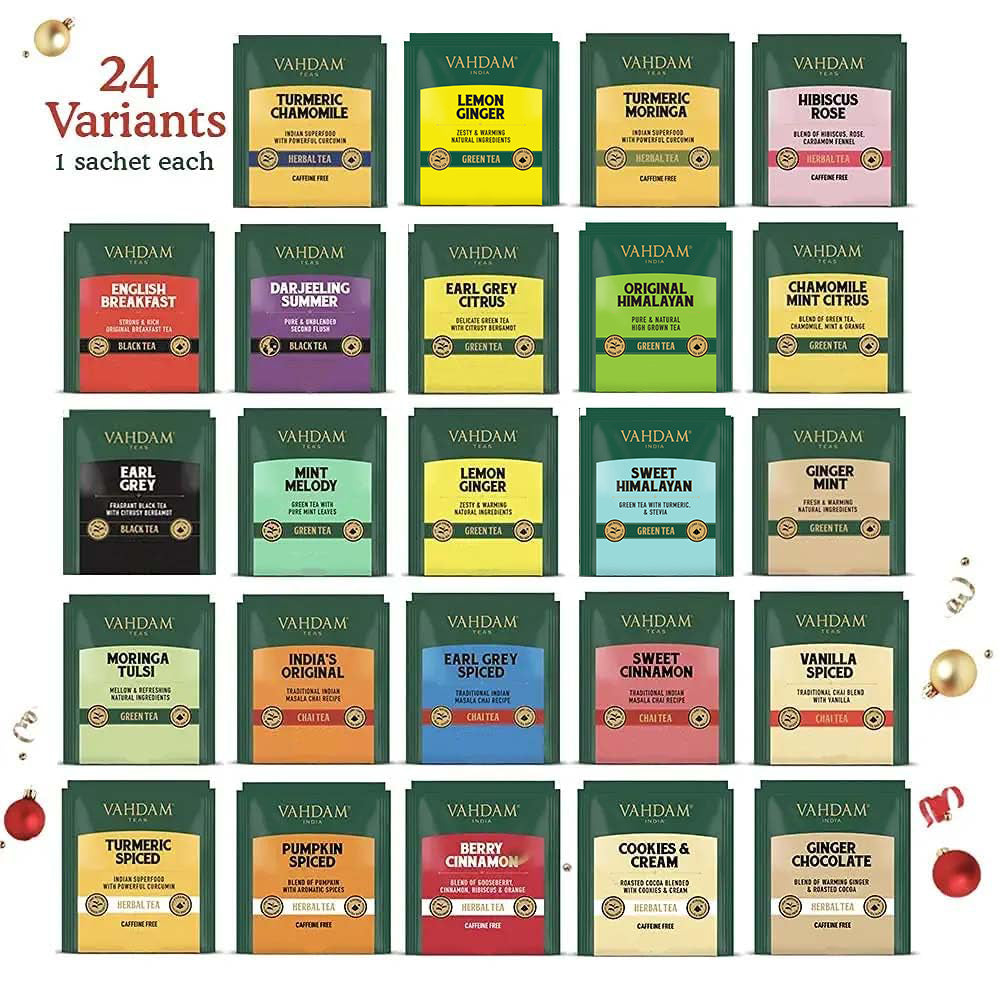 Advent Calendar Tea Bags Gift Set, 120 Teas