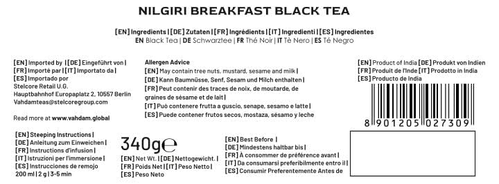 Nilgiri Breakfast Black Tea,12 oz