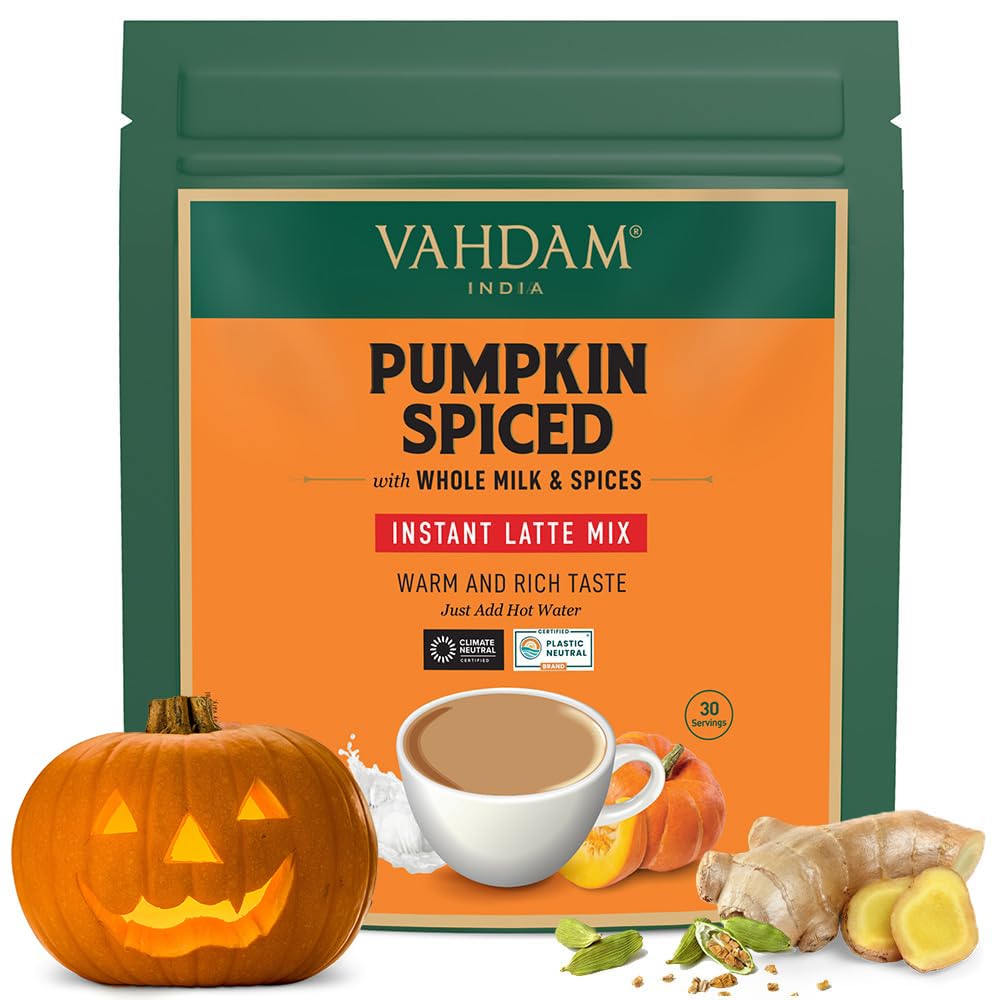 VAHDAM, Spiced Chai Tea Latte Instant Powdered Mix (240g/8.47oz) 30  Servings- Indian Masala Chai | Instant Chai Tea Powder With Whole Milk  Powder