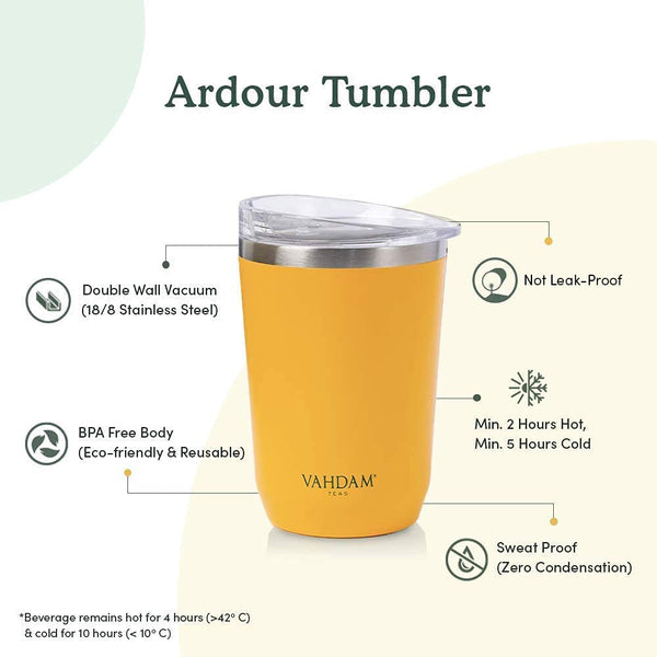 Ardour Tumbler Insulated (Green) - VAHDAM® USA