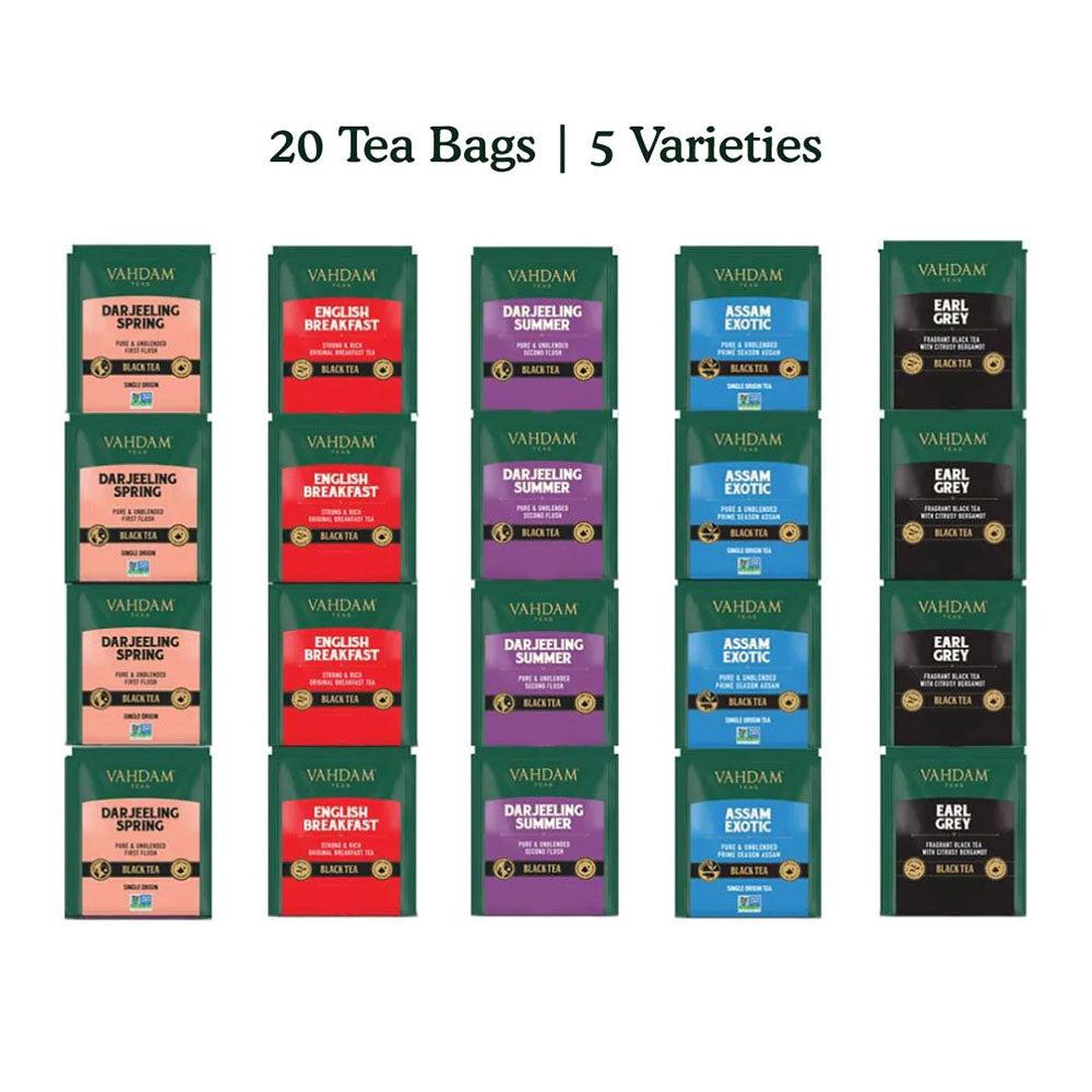 Assorted Black Teas Sampler, 5 Variants