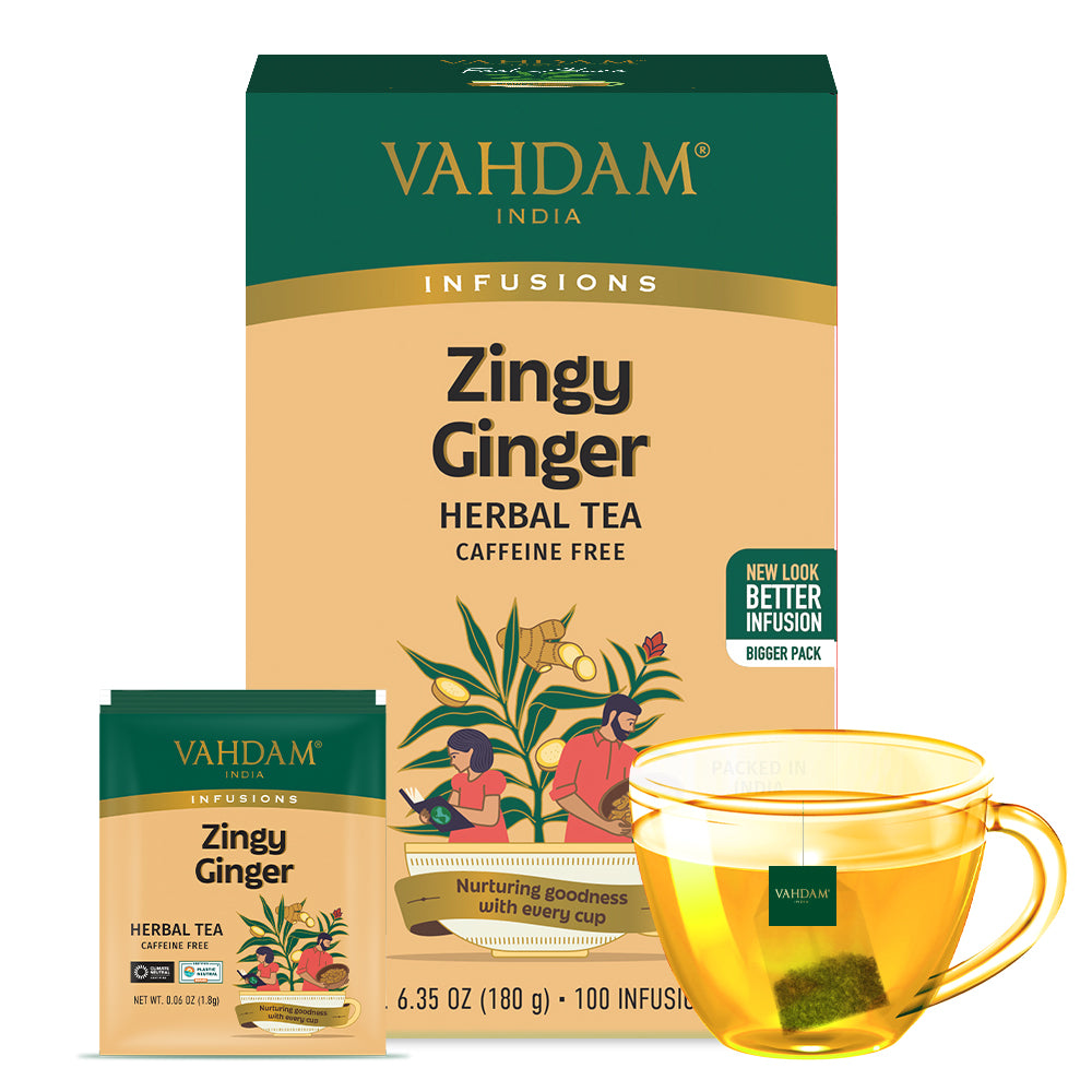 Zingy Ginger Herbal Tea, 100 Count