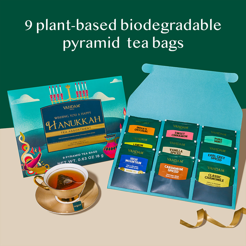 Hanukkah Tea Assortment, 9 Teas, 0.63 Oz, 18g