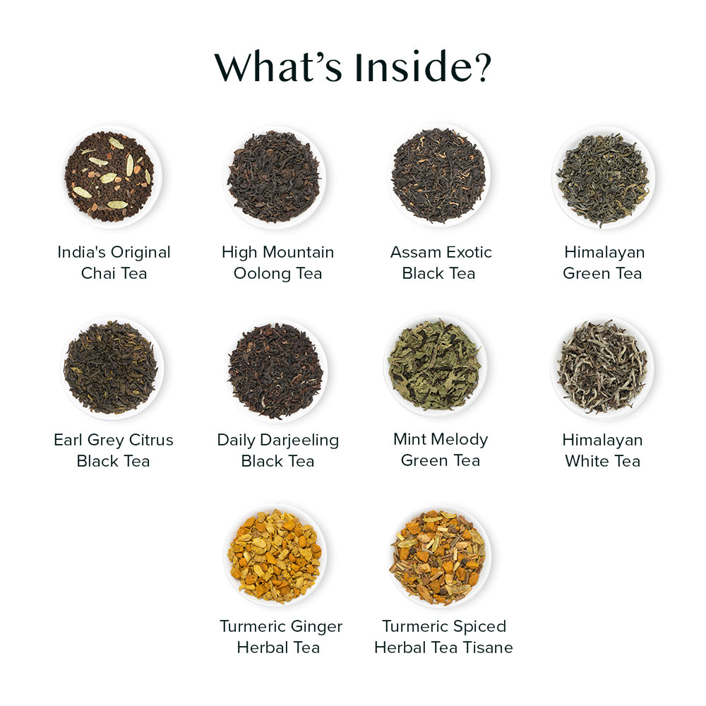 Assorted Tea Loose Leaf Sampler, 10 Variants