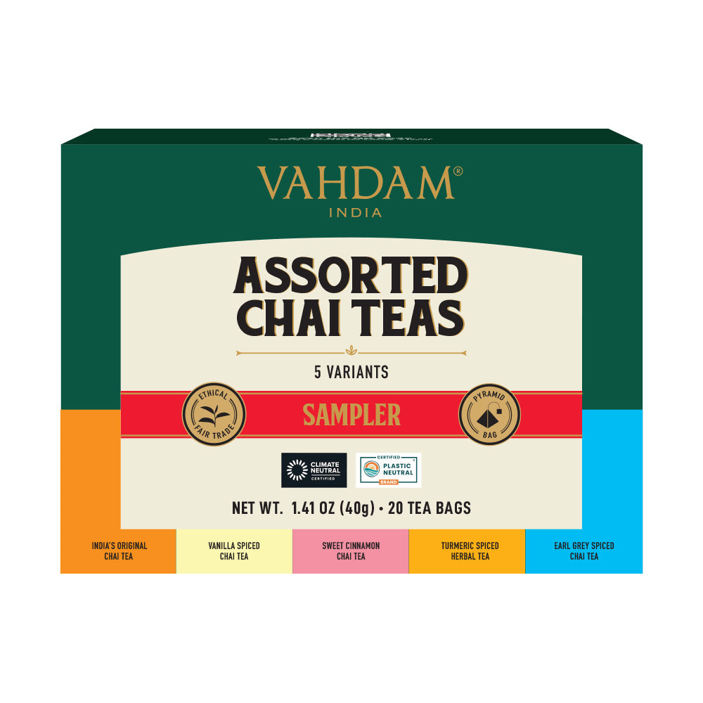 Assorted Chai Teas Sampler, 5 Variants