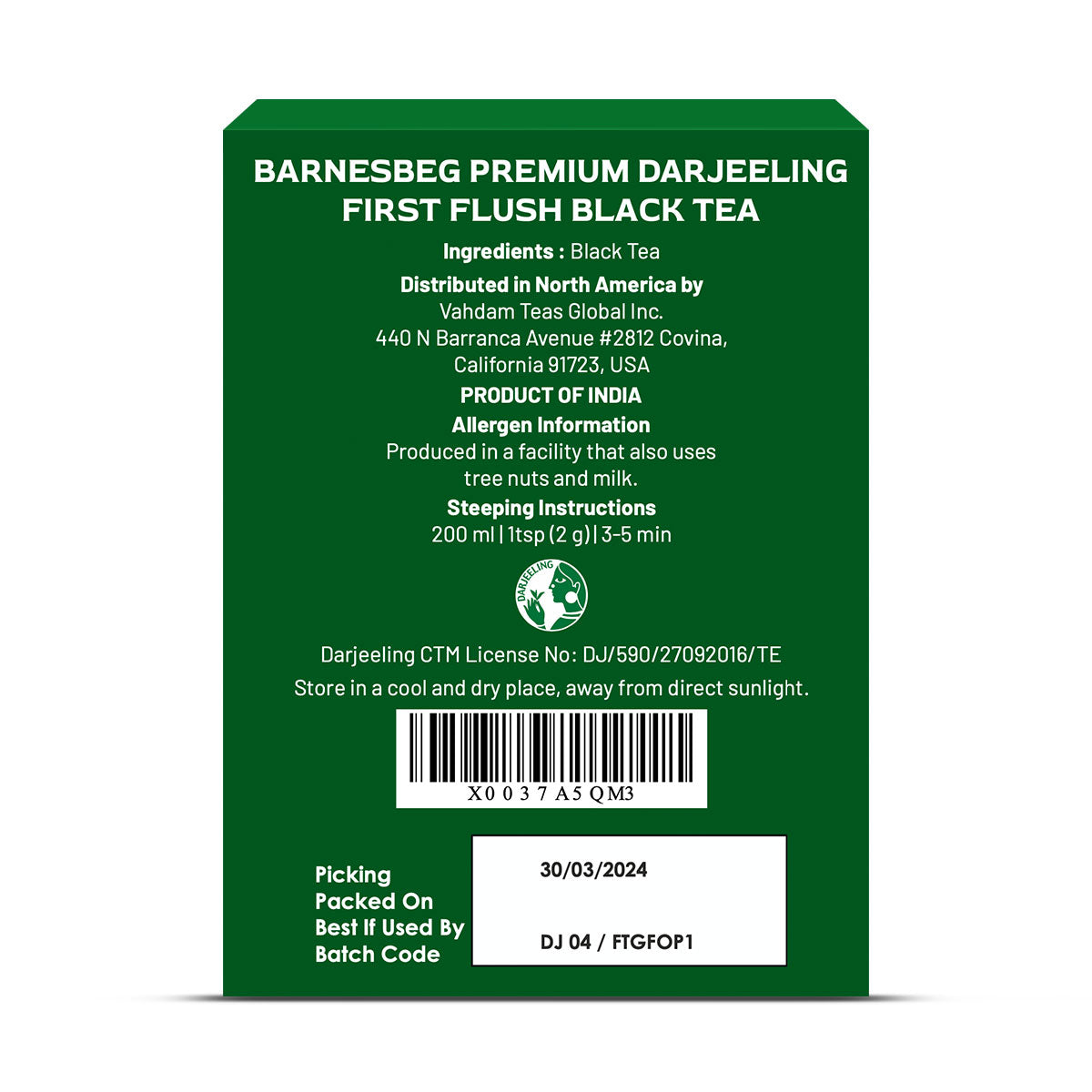 2024 Barnesbeg Premium Darjeeling First Flush Black Tea DJ 04