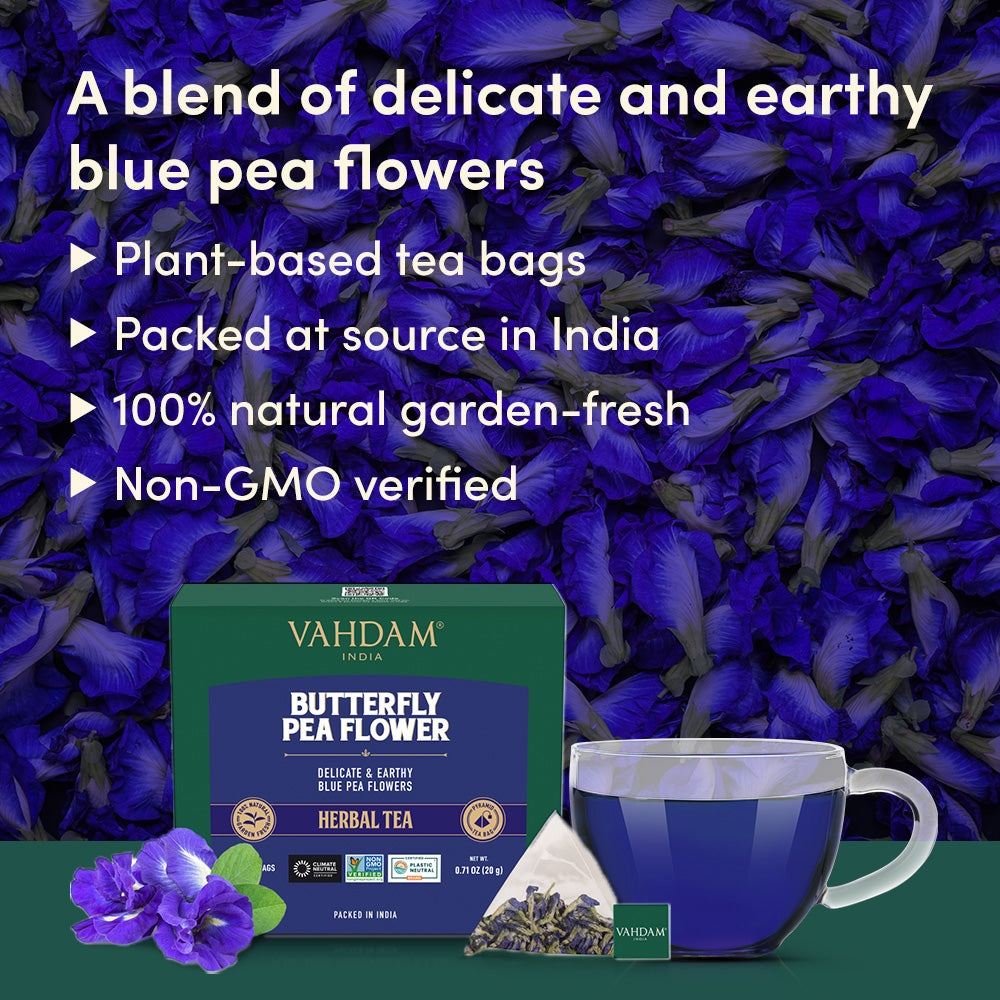 KHWANS TEA Pure Butterfly Pea Flower Tea 30  Ubuy India
