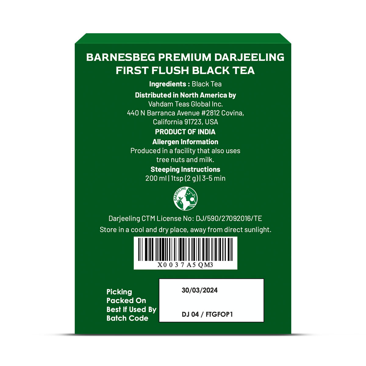 2024 Castleton Moonlight Darjeeling Second Flush Black Tea DJ 342