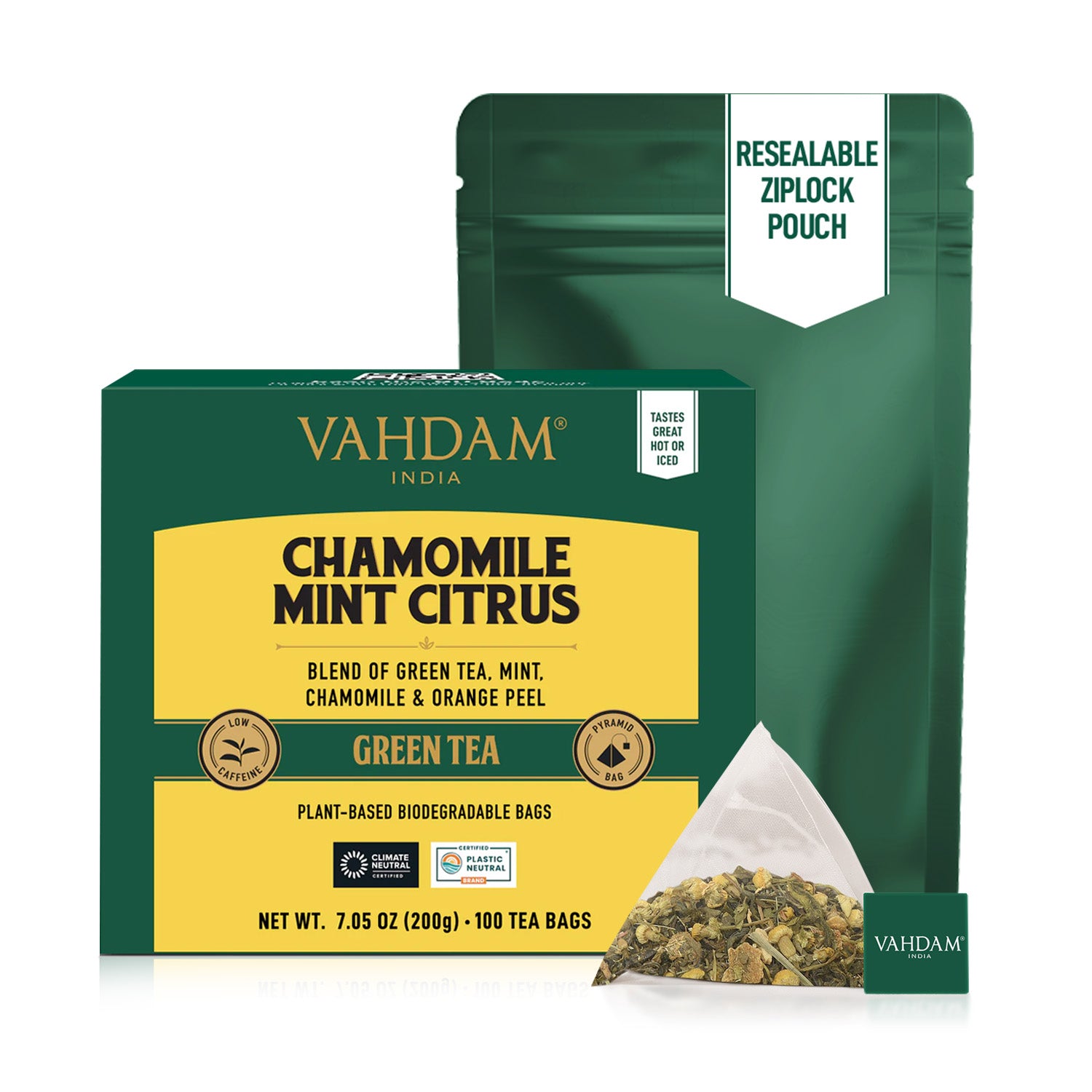 Chamomile Mint Citrus Green Tea, 100 Count