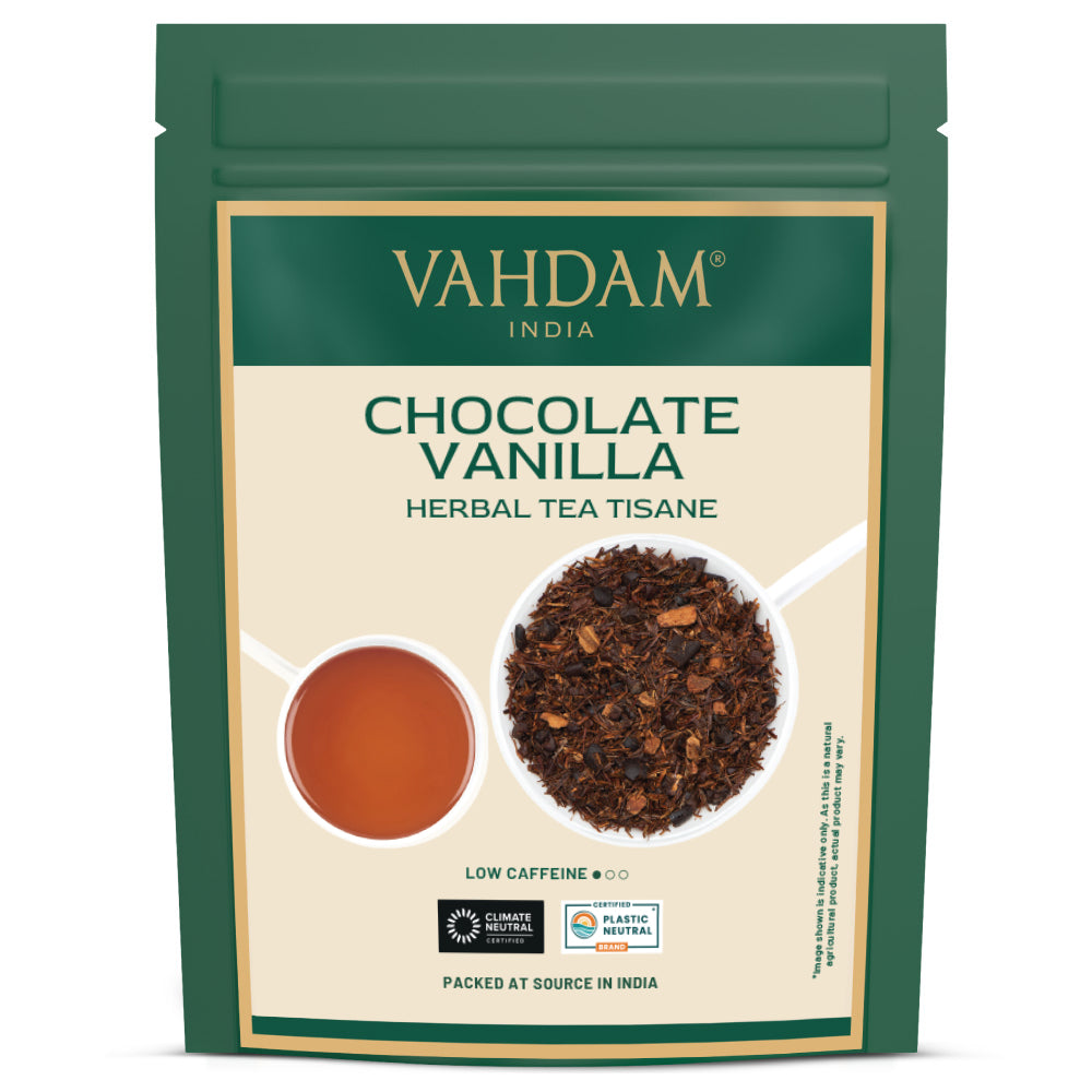 Chocolate Vanilla Herbal Tea Tisane, 3.53 oz