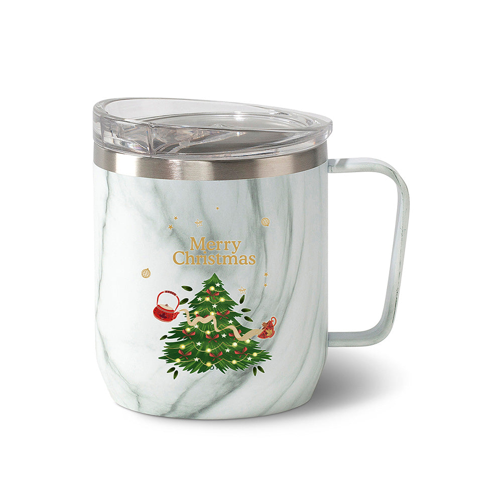 Christmas Mug, Insulated, 10.1 Oz, 300ml (White)