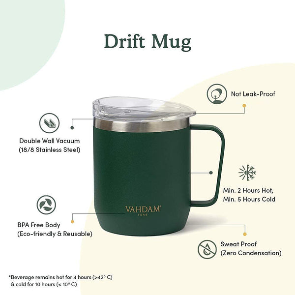 Drift Mug Insulated (Black) - VAHDAM® USA