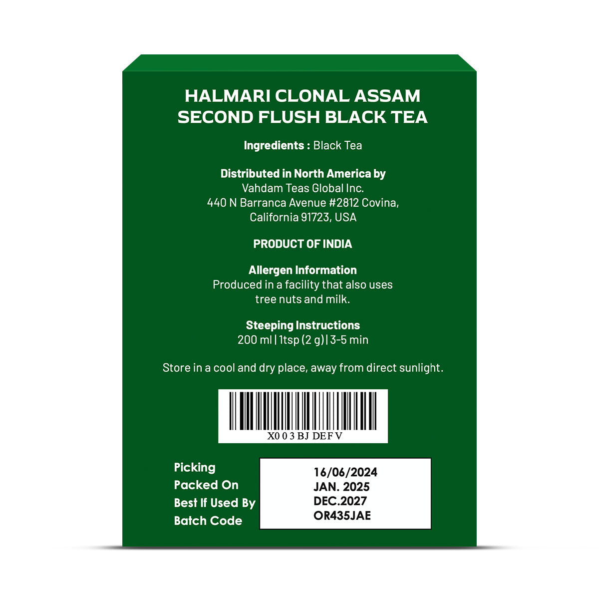 2024 Halmari Clonal Assam Second Flush Black Tea OR 435