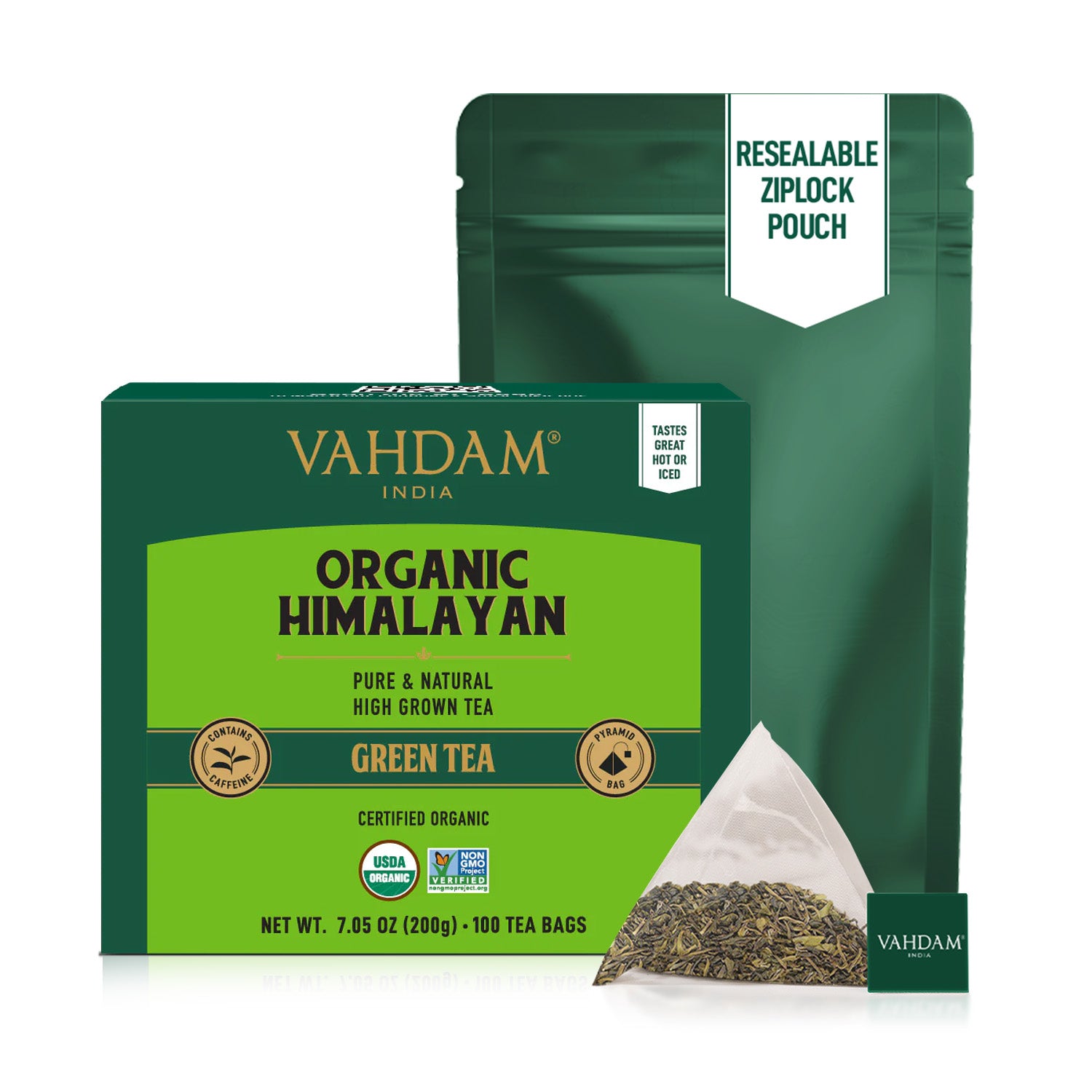 Organic Himalayan Green Tea, 100 Count