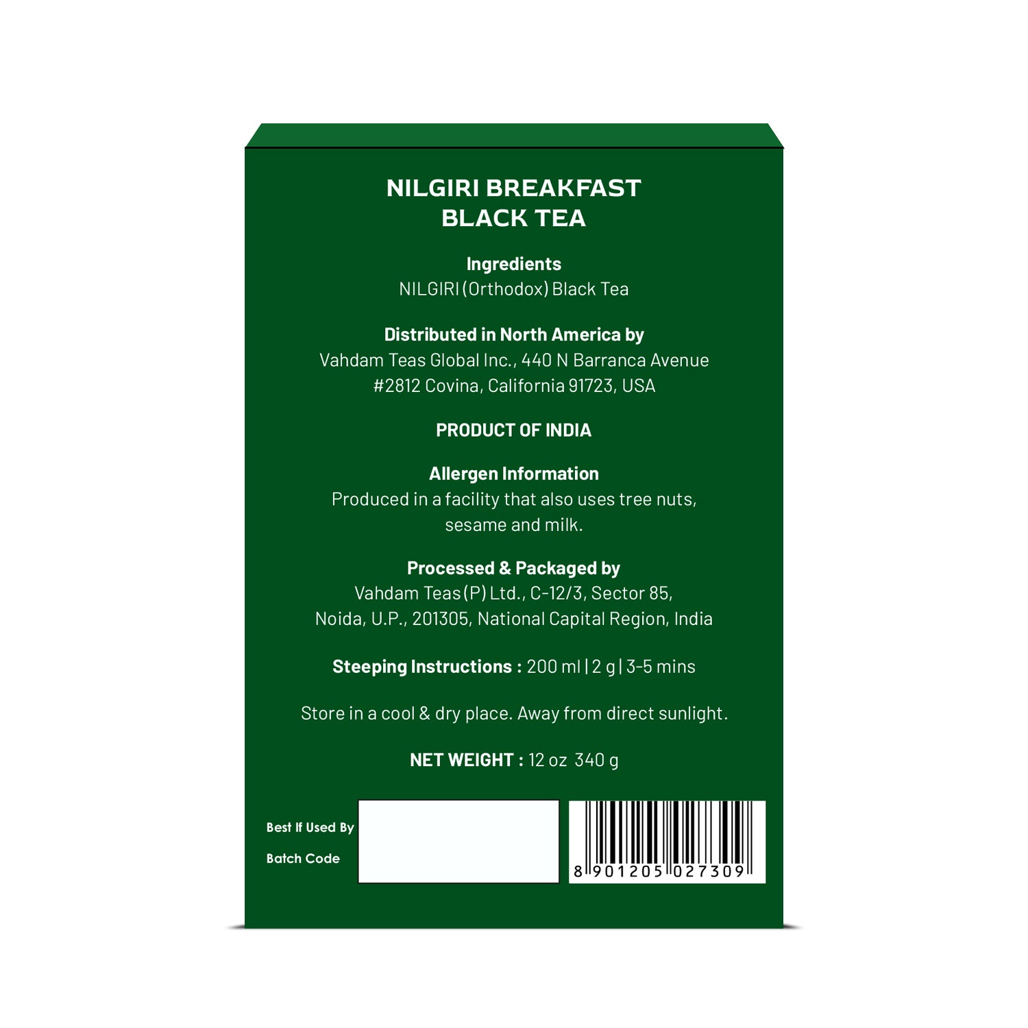 Nilgiri Breakfast Black Tea,12 oz