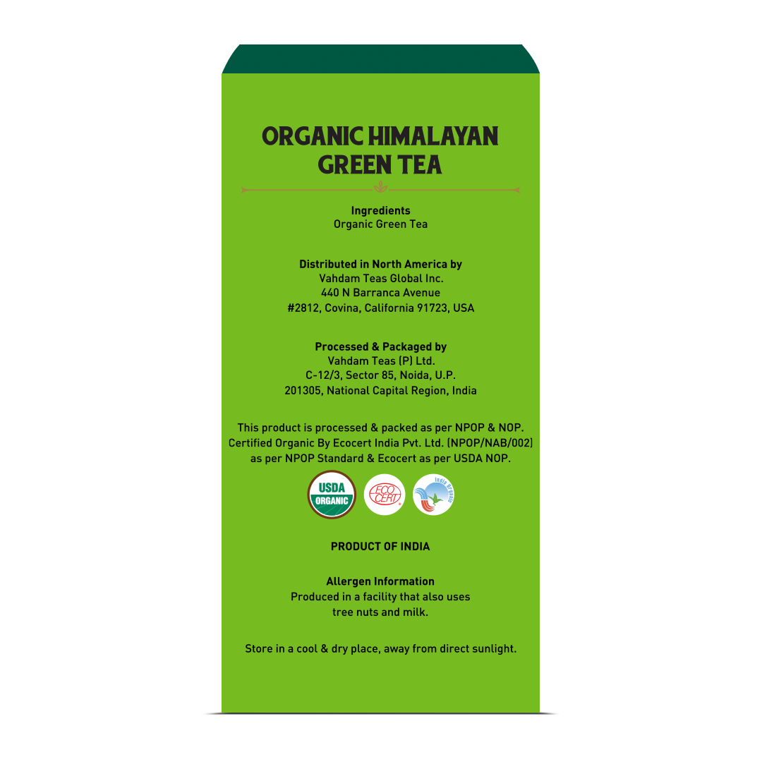 Organic Himalayan Green Tea, 100 Count