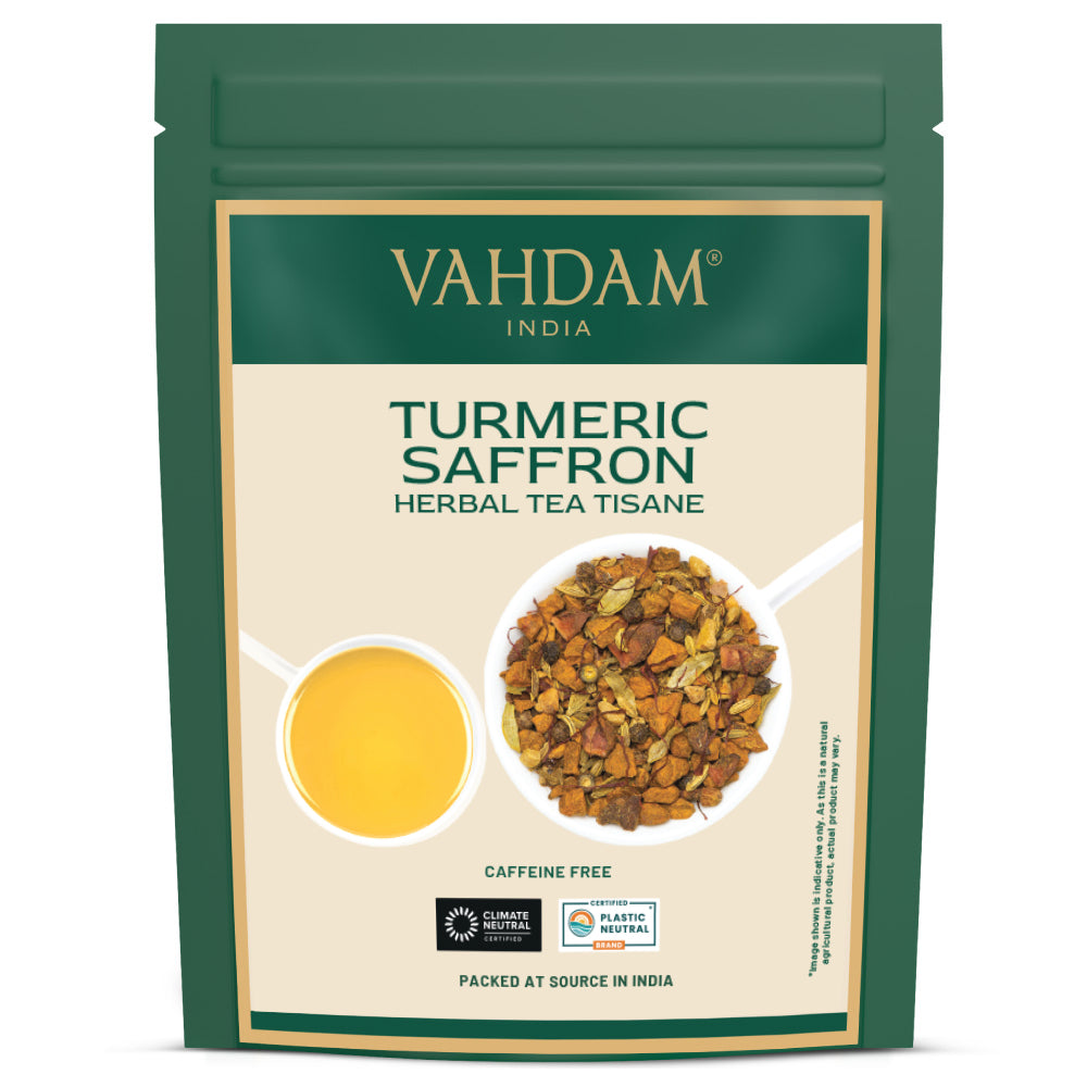 Turmeric Saffron Herbal Tea Tisane, 3.53 oz