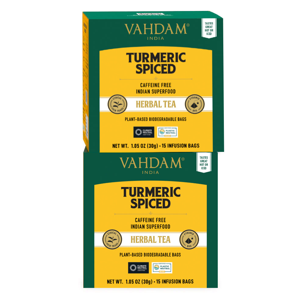 Turmeric Spiced Herbal Tea Tisane, 30 Count Only at $10.49 - VAHDAM® USA