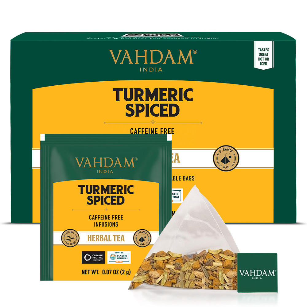 Turmeric Spiced Herbal Tea Tisane, 30 Count