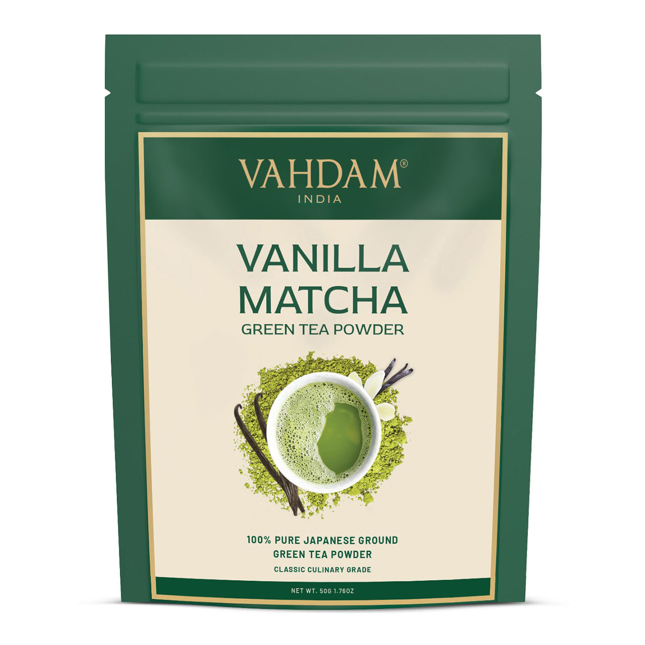 Vanilla Matcha Green Tea Powder, 1.76 oz