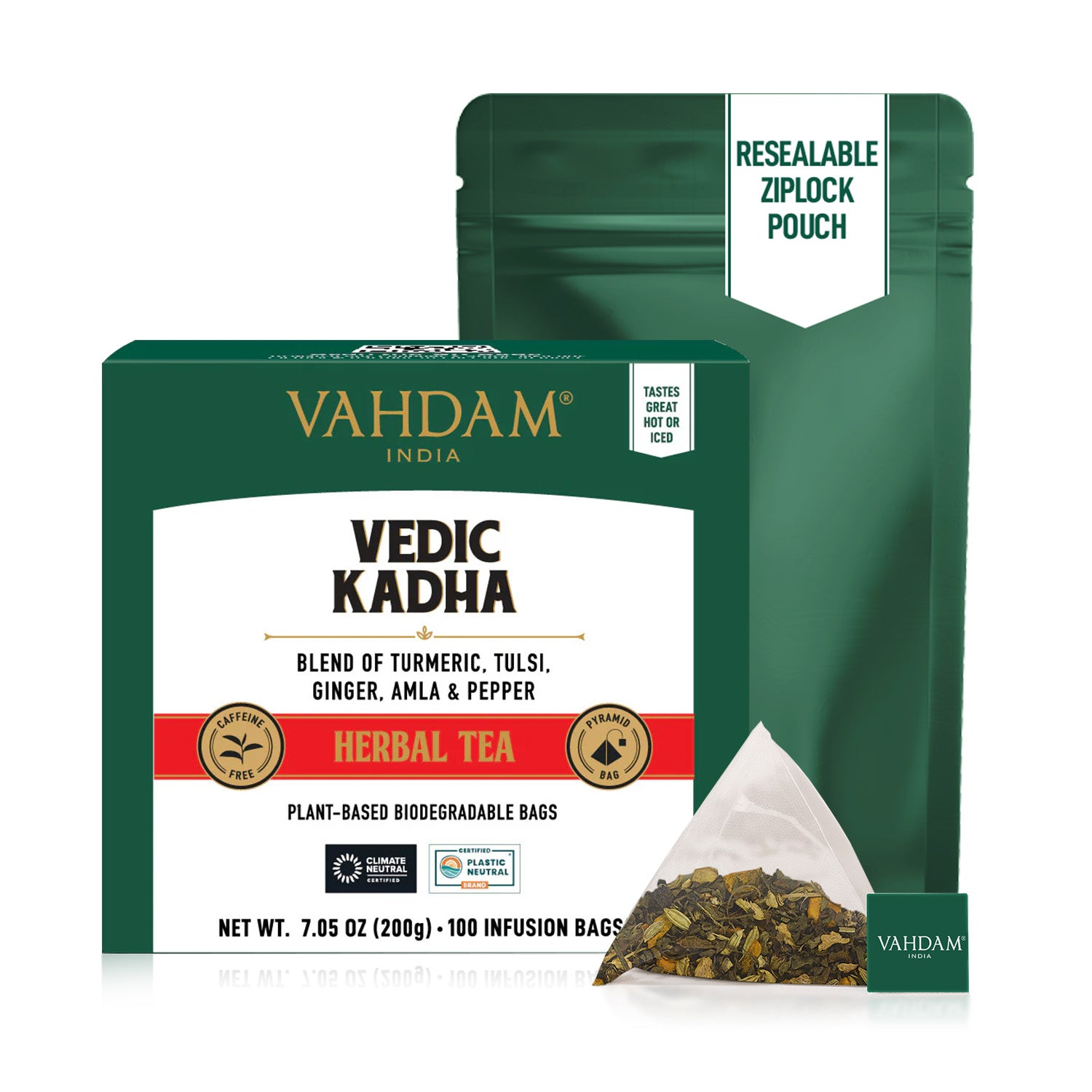 Vedic Kadha Herbal Tea Tisane, 100 Count