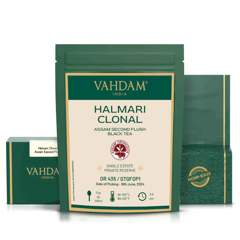 2024 Halmari Clonal Assam Second Flush Black Tea (Pack of 4)