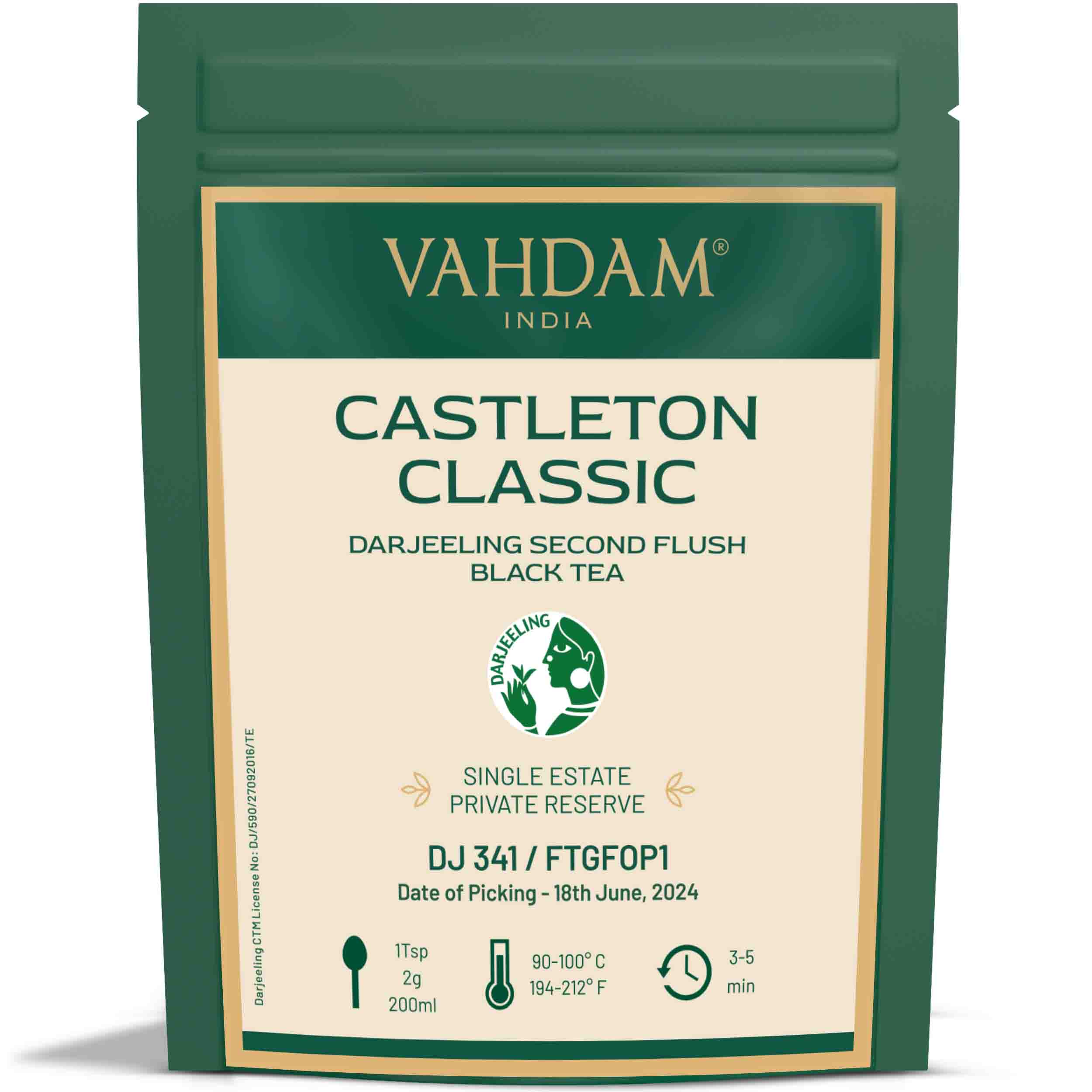 2024 Castleton Classic Darjeeling Second Flush Black Tea DJ 341