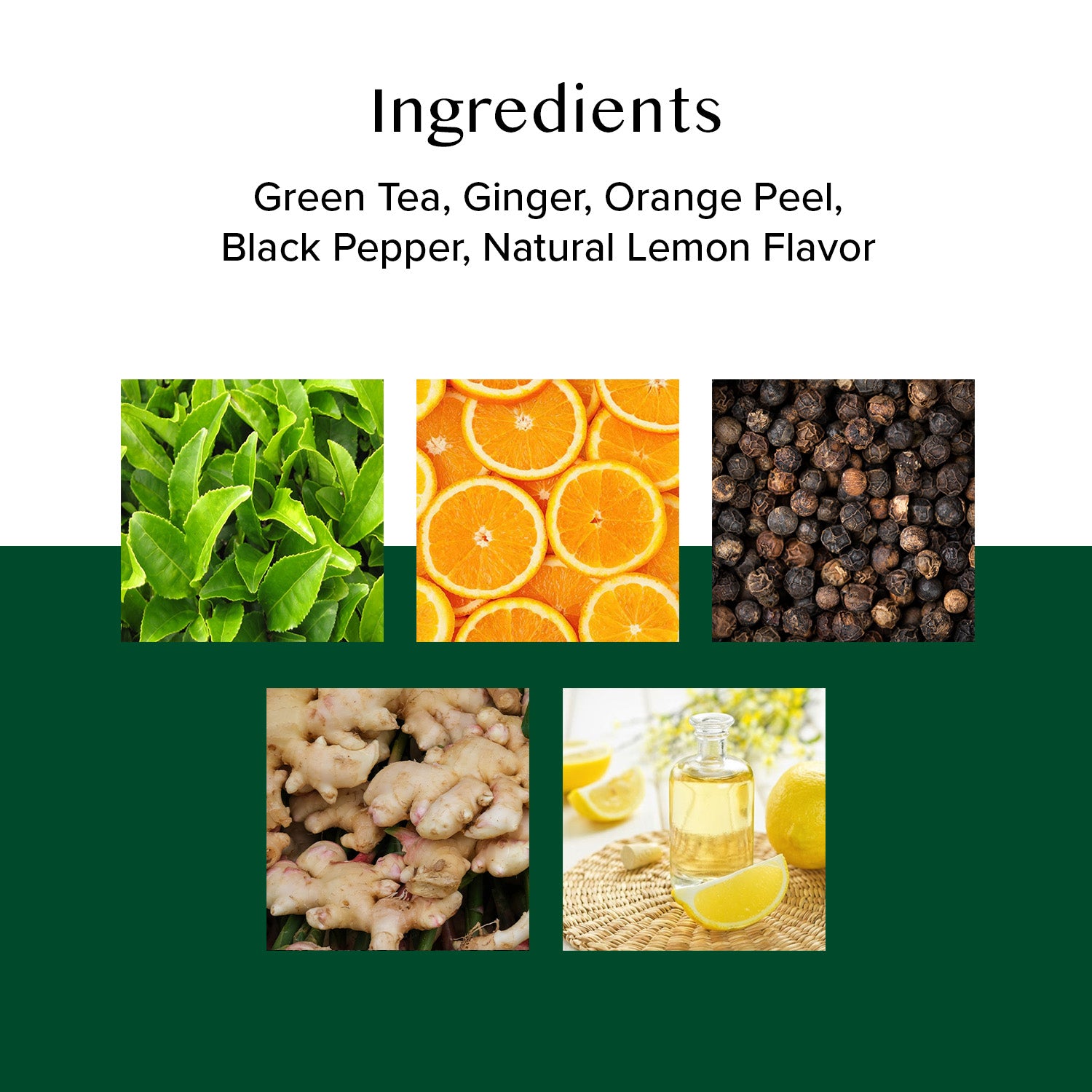 Lemon Ginger Green Tea, 100 Count