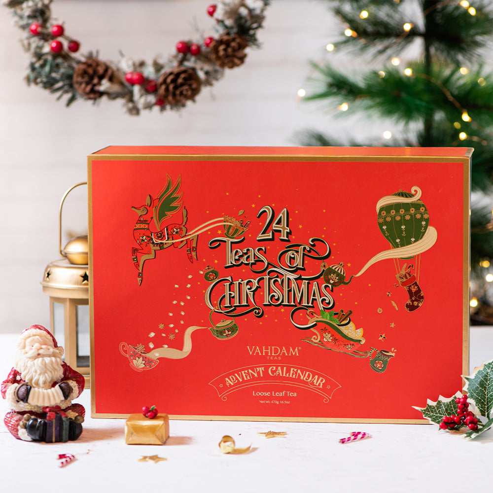 Christmas Advent Calendar Tea Gift Set 2023 (24 Teas) VAHDAM® USA