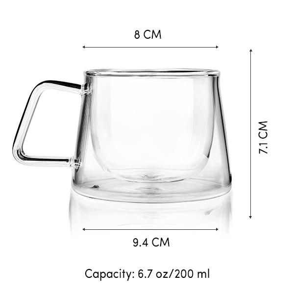 Shimmer - Borosilicate Glass Double Walled Teacups (Pack of 2), Image 5