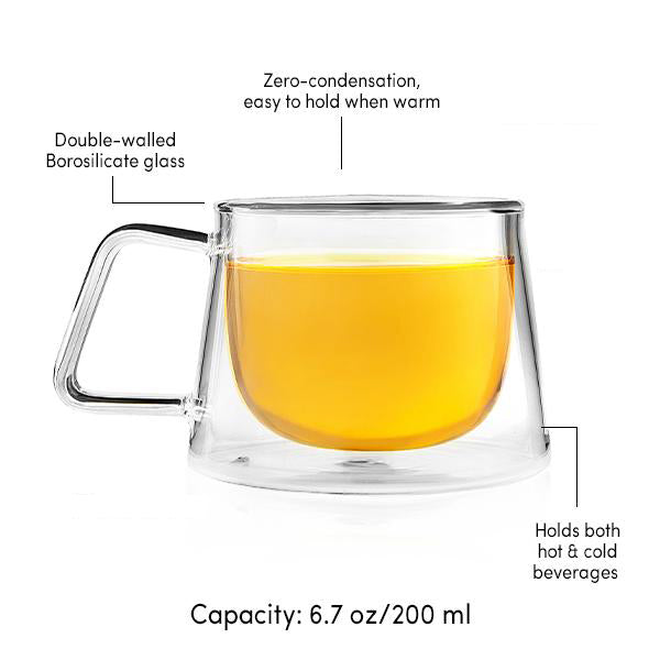 Shimmer - Borosilicate Glass Double Walled Teacups (Pack of 2), Image 4