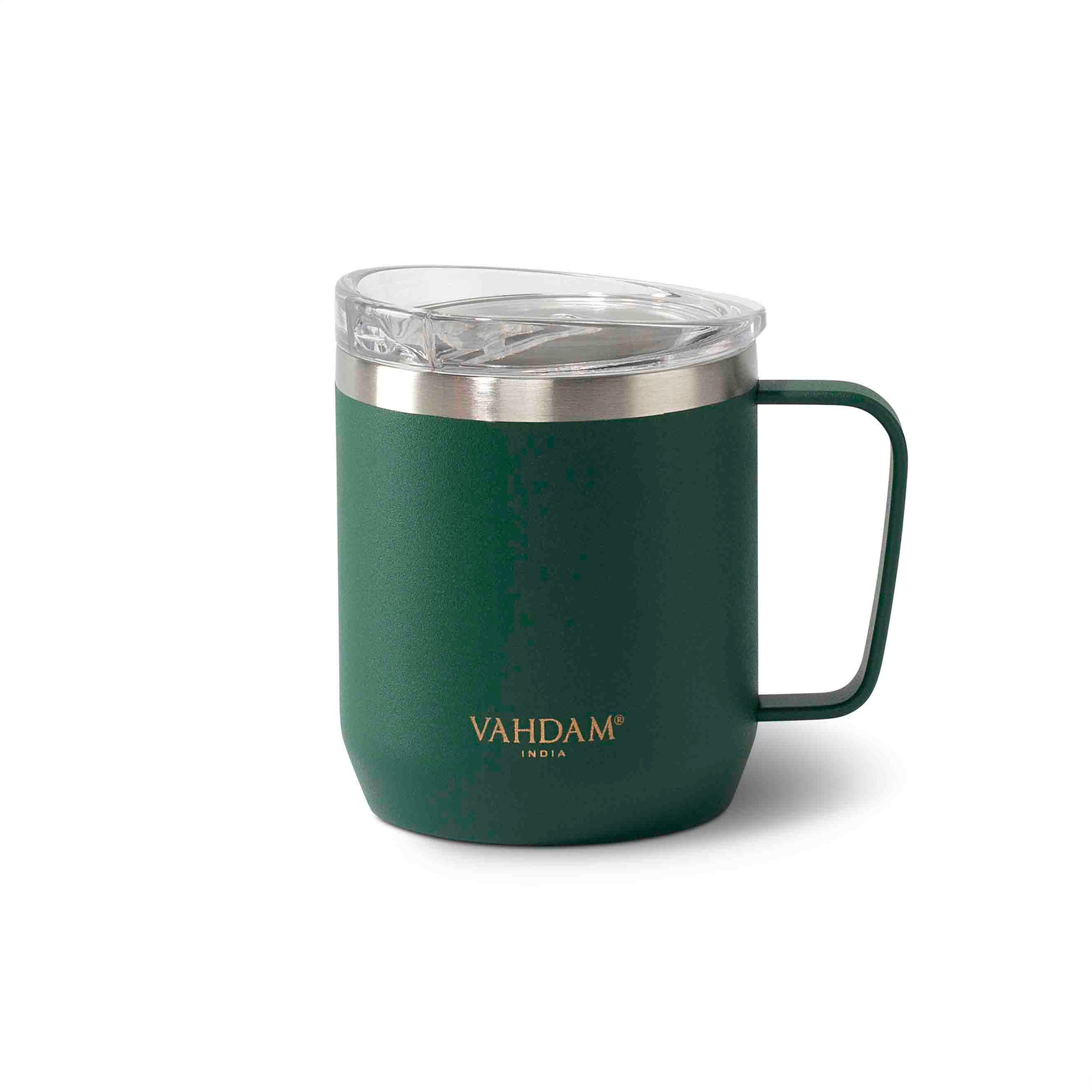  Stainless Steel Coffee Mug With Handle (300ml) - Green, Vacuum  Insulated, Double Wall, Sweat-Proof Mug With Slider Lid For Hot And Cold  Drinks, Coffee/Tea Mug